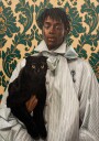 Gentleman with Cat Plakat Plakat / 100x150cm