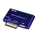 HAMA 35-I-1 USB 2.0 MULTI KORTLESER, BLÅ