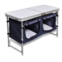 Sammenleggbar campingskap med aluminiumsramme