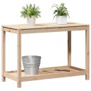  Pottebord med hylle 108x50x75 cm heltre furu