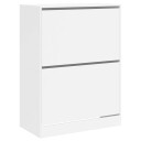  Skoskap med 2 vippeskuffer hvit 80x42x108 cm 8721012385931