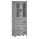 vidaXL Highboard grå sonoma 69,5x34x180 cm konstruert tre 8720845478292