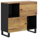vidaXL Skjenk med 2 dører 80x33x75 cm heltre mango