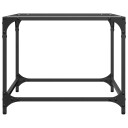  Sofabord med gjennomsiktig glassplate 50x50x40 cm stål 845966