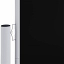 vidaXL Uttrekkbar sidemarkise 220x1200 cm svart