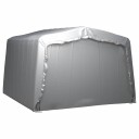 vidaXL Oppbevaringstelt 370x370 cm stål grå