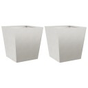  Plantekasser 2 stk 40x40x40 cm rustfritt stål