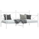 Dagseng uten madrass hvit 100x190 cm stål