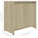 vidaXL Baderomsskap sonoma eik 60x33x61 cm sponplate