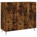 vidaXL Skjenk røkt eik 90x34x80 cm konstruert tre