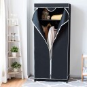 Cwy 75 x 50 x 170 cm fargevalg garderobe stoffskap med klesstang svart