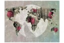Fototapet Map Of The World Howling To The Moon 200x154 - Artgeist sp. z o. o.