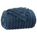 vidaXL Kastteppe Marineblå 200 x 150 cm Fleece