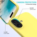 iPhone 16 Plus Liquid Silikondeksel Gul