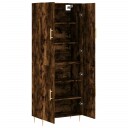 vidaXL Highboard røkt eik 69,5x34x180 cm konstruert tre 8720845409210