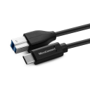 MicroConnect 3m USB-C til USB 3.0 B-kabel Svart