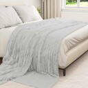 vidaXL Kastteppe Grå 270 x 240 cm Fleece