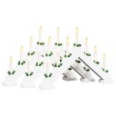 vidaXL Juledlysbro 3 stk. 7 LED-lys Varmhvit 39,5 x 5 x 29 cm