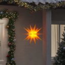 vidaXL Herrnhuter stjernelys med LED 3 stk sammenleggbar gul 43 cm