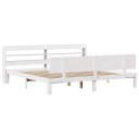 Sengeramme med hodegavl hvit 180x200 cm heltre furu 3306834