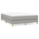  Boxspring sengeramme lysegrå 135x190 cm Double stoff