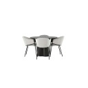 Spisegruppe Venture Home Olivia Ø110 cm med 4 stk Evelina Stoler