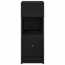  Nattbord 2 stk med skuff svart 25x31x66 cm 8721158574961
