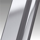 Novellini Riga A skyvedør venstre, 107,5-109 cm, klart glass, børstet stål profil