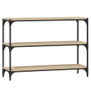  Bokhylle Sonoma eik 100x33x70,5 cm konstruert tre og stål