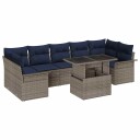 vidaXL Hagesofa Set 8 stk. Grå [Syntetisk]: Poly Rattan