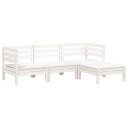  Hagebenk 3-seters med fotskammel hvit heltre furu 838055
