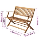vidaXL Hagebenk 120 cm heltre akasie
