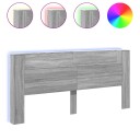  Hodegavl skap med LED grå sonoma 220x16,5x103,5 cm 8721012465930
