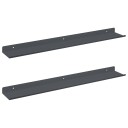 vidaXL Flytende hylle 2 pcs Antrasitt 60 x 8,5 x 2,5 cm Stål