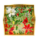 Christmas Floral Square Lacquer Trays