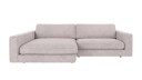 Rowico Home Duncan 3 seters sofa med sjeselong V Lys grå Anna 15 258 x 150 x 78 cm Grå