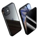 INCOVER iPhone 12 / 12 Pro Magnetisk Deksel med Privacy, Glass Bak og Forside - Svart