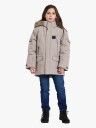 Didriksons Kids' Sylvin Parka Ash Brown 140