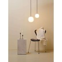 Piet Hein Superkube 200P Taklampe Opal med Hvit Ledning