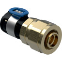 FLOWFIT PEX overgang 16x16mm PN6 med kobling blyfri silisiumbronse