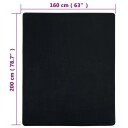 vidaXL Jerseylaken 2 stk svart 160x200 cm bomull