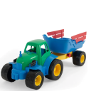 Dantoy Classic Recycled Tractor W/ Trailer Plastic Wheel Blue 41x15x16.5 cm
