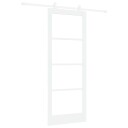 vidaXL Glidedør med Hardware-sett "ORKDAL"Hvit Solid Tre & Glass