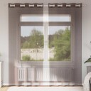  Voilegardiner med grommets 2 stk brun 140x225 cm 8721158550835