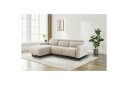 Reclinersofa med hjørne Loft24 Hjørnesofa Loft24 Skaane med manuell reclinerstol Hvit Belfast stoff  