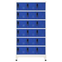 vidaXL Oppbevaringsskap grå og blå 90x40x180 cm stål