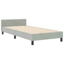  Sengeramme Lyst Grå 90x200 cm Fløyel