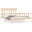 vidaXL Sengeramme med hodegavl 160x200 cm heltre