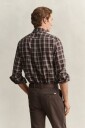 Gant Regular Fit Twill Checked Shirt Faded Taupe