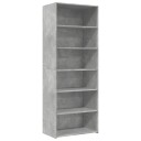  Hylle betonggrå 70x41x185 cm konstruert tre